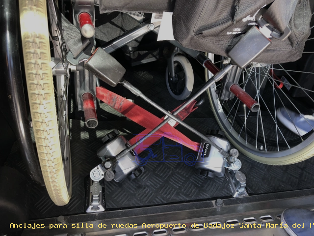 Fijaciones de silla de ruedas Aeropuerto de Badajoz Santa María del Páramo