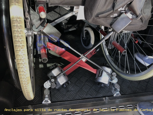 Sujección de silla de ruedas Aeropuerto de Sevilla Fuentes de Carbajal
