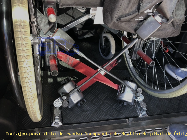 Fijaciones de silla de ruedas Aeropuerto de Sevilla Hospital de Órbigo