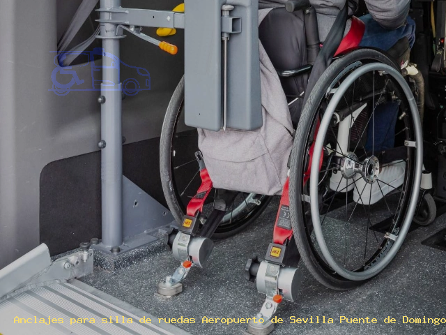Anclajes silla de ruedas Aeropuerto de Sevilla Puente de Domingo Flórez