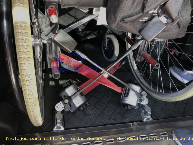 Sujección de silla de ruedas Aeropuerto de Sevilla Santa Elena de Jamuz