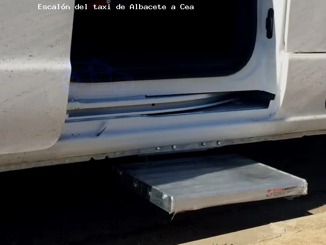 Escalón del taxi de  a Cea