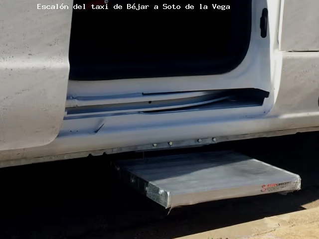 Escalón del taxi de  a Soto de la Vega