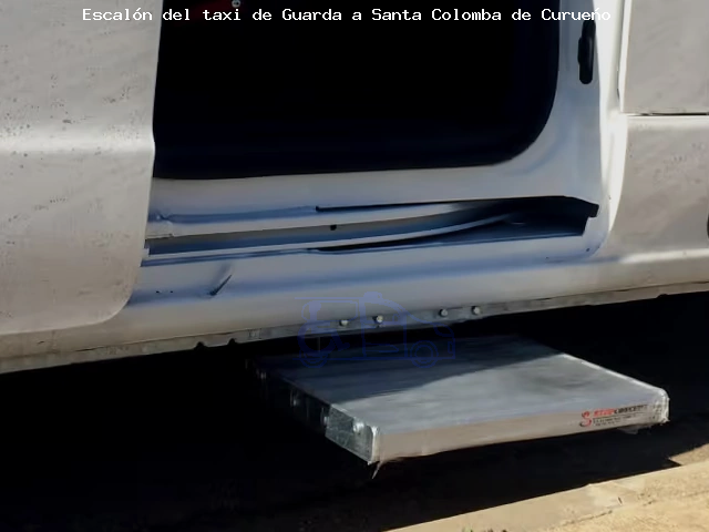 Escalón del taxi de  a Santa Colomba de Curueño