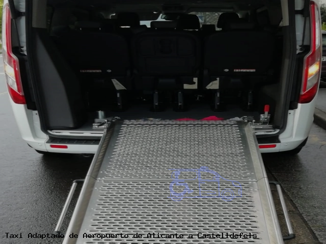 Taxi accesible de Castelldefels a Aeropuerto de Alicante