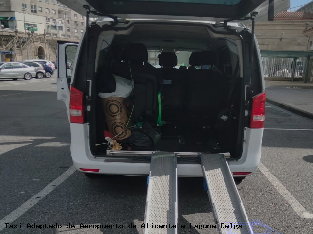 Taxi accesible de Laguna Dalga a Aeropuerto de Alicante
