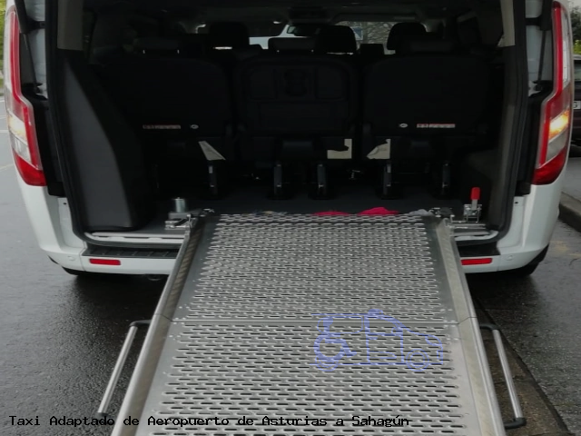 Taxi accesible de Sahagún a Aeropuerto de Asturias