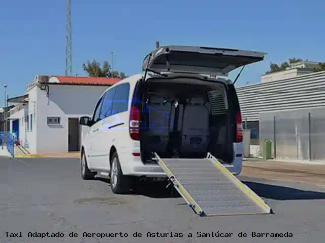 Taxi accesible de Sanlúcar de Barrameda a Aeropuerto de Asturias
