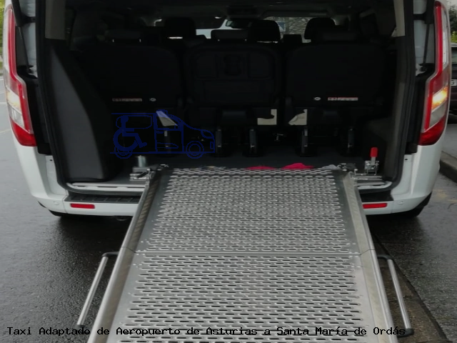 Taxi accesible de Santa María de Ordás a Aeropuerto de Asturias
