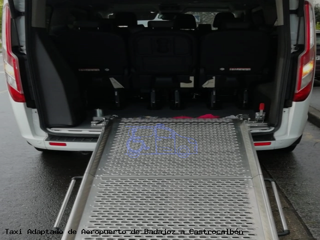 Taxi accesible de Castrocalbón a Aeropuerto de Badajoz