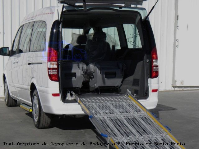 Taxi accesible de El Puerto de Santa María a Aeropuerto de Badajoz