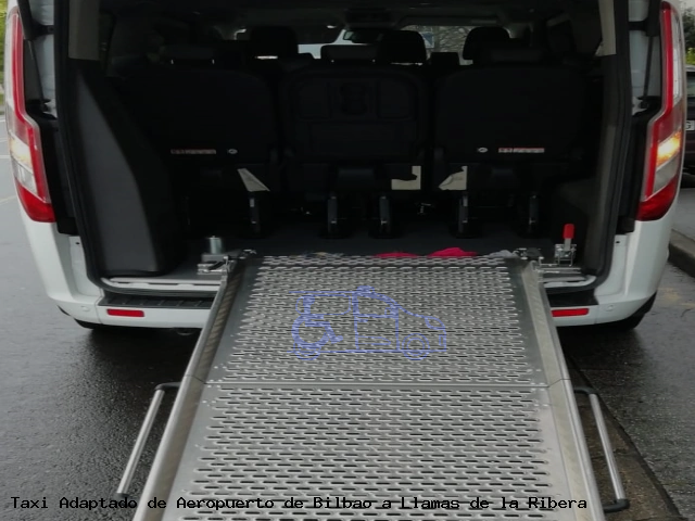 Taxi accesible de Llamas de la Ribera a Aeropuerto de Bilbao
