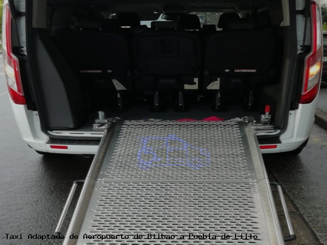 Taxi accesible de Puebla de Lillo a Aeropuerto de Bilbao