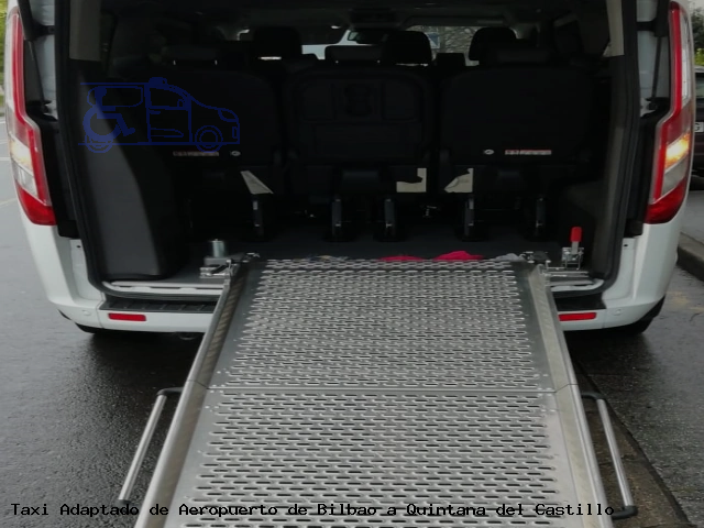 Taxi accesible de Quintana del Castillo a Aeropuerto de Bilbao
