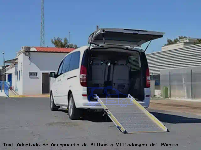 Taxi accesible de Villadangos del Páramo a Aeropuerto de Bilbao