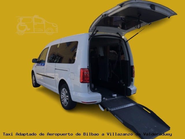 Taxi accesible de Villazanzo de Valderaduey a Aeropuerto de Bilbao