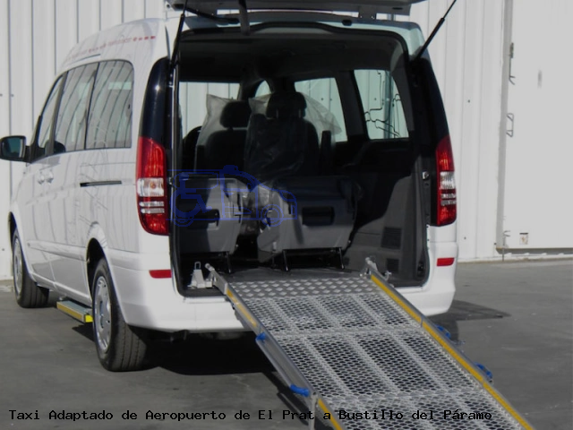 Taxi accesible de Bustillo del Páramo a Aeropuerto de El Prat
