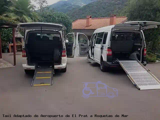 Taxi accesible de Roquetas de Mar a Aeropuerto de El Prat
