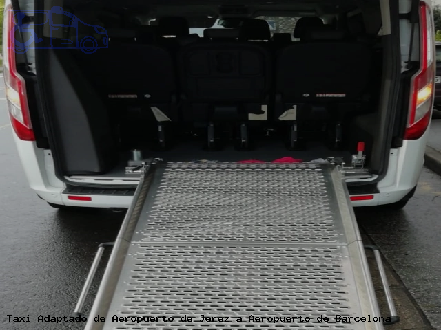 Taxi accesible de Aeropuerto de Barcelona a Aeropuerto de Jerez