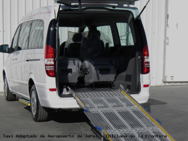 Taxi accesible de Chiclana de la Frontera a Aeropuerto de Jerez