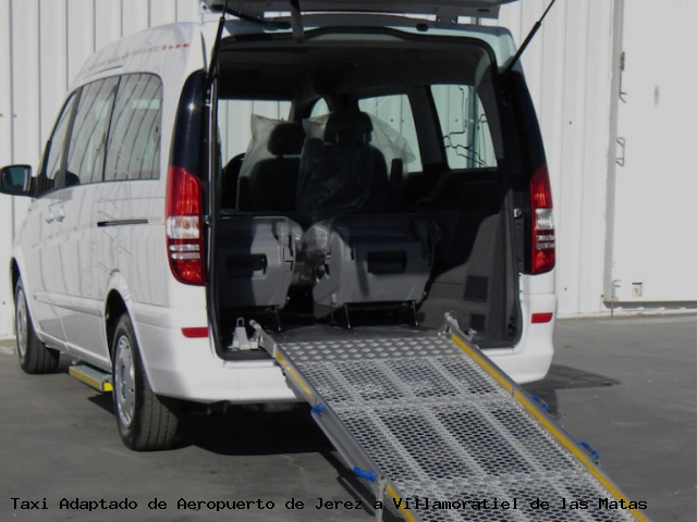 Taxi accesible de Villamoratiel de las Matas a Aeropuerto de Jerez