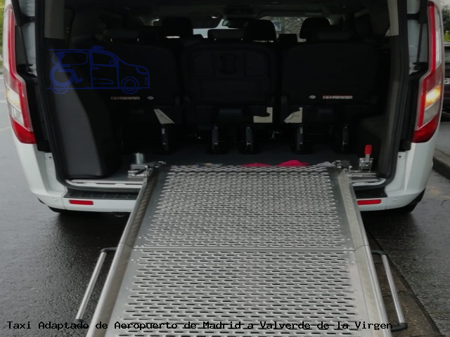 Taxi accesible de Valverde de la Virgen a Aeropuerto de Madrid