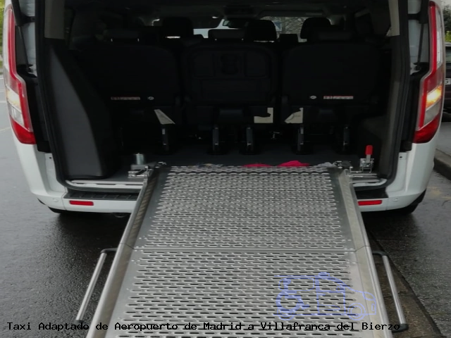 Taxi accesible de Villafranca del Bierzo a Aeropuerto de Madrid