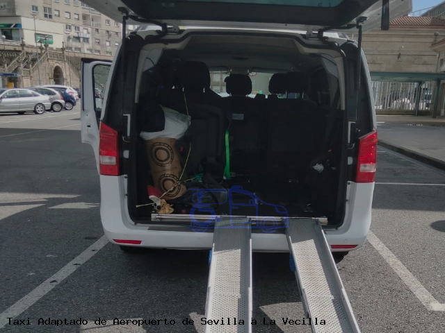 Taxi accesible de La Vecilla a Aeropuerto de Sevilla