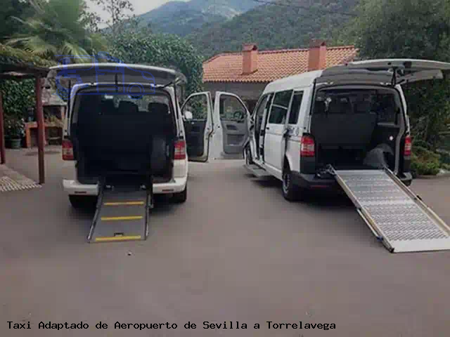 Taxi accesible de Torrelavega a Aeropuerto de Sevilla