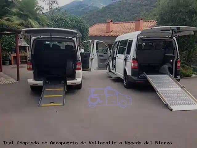 Taxi accesible de Noceda del Bierzo a Aeropuerto de Valladolid