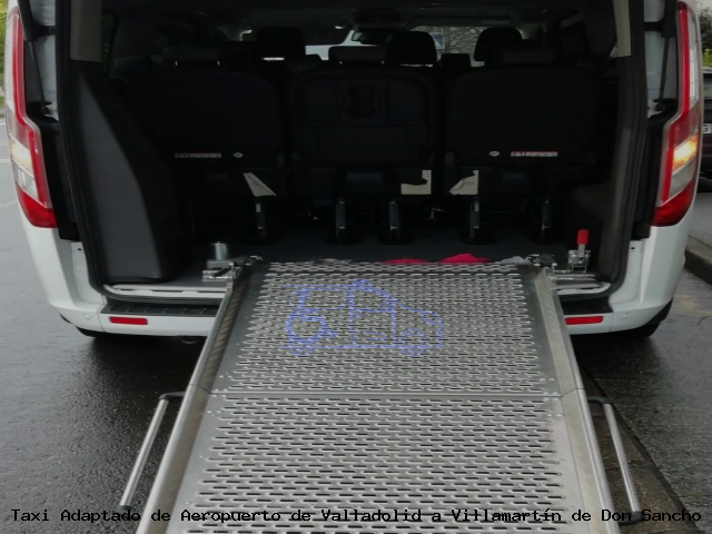 Taxi adaptado de Villamartín de Don Sancho a Aeropuerto de Valladolid