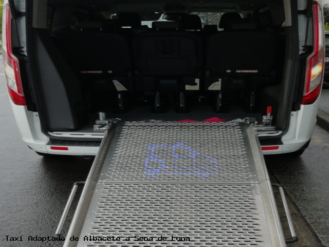 Taxi accesible de Sena de Luna a Albacete
