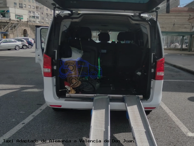 Taxi accesible de Valencia de Don Juan a Alemania