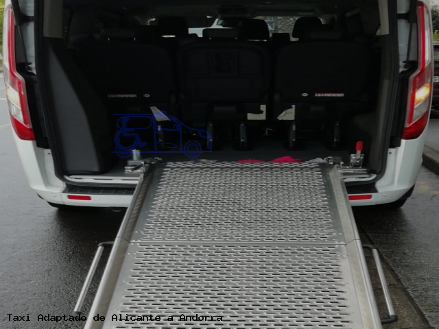Taxi accesible de Andorra a Alicante