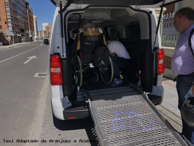 Taxi accesible de Acebedo a Aranjuez
