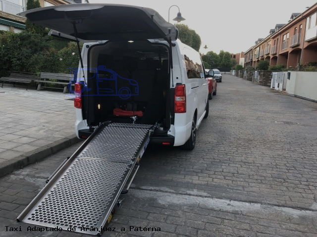 Taxi accesible de Paterna a Aranjuez
