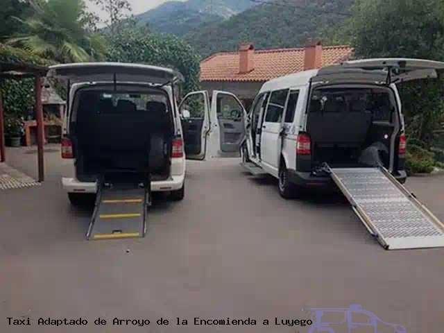 Taxi accesible de Luyego a Arroyo de la Encomienda