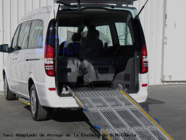Taxi accesible de Moldavia a Arroyo de la Encomienda