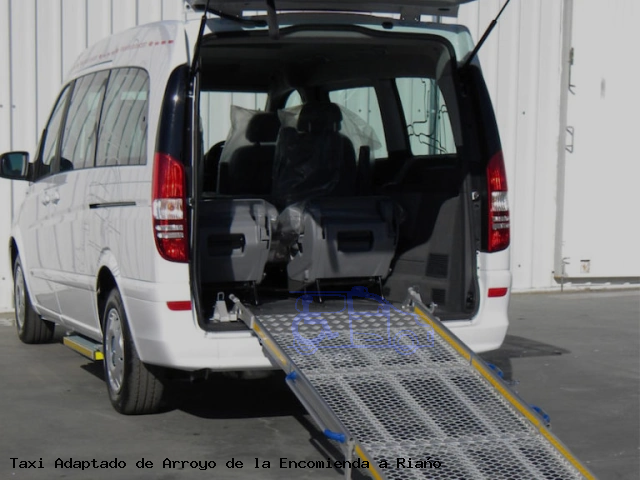 Taxi accesible de Riaño a Arroyo de la Encomienda