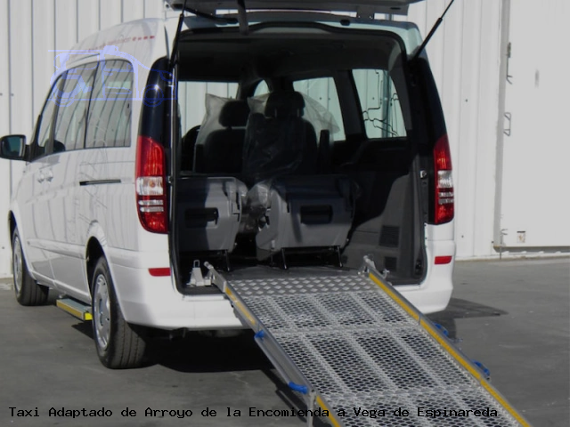 Taxi accesible de Vega de Espinareda a Arroyo de la Encomienda