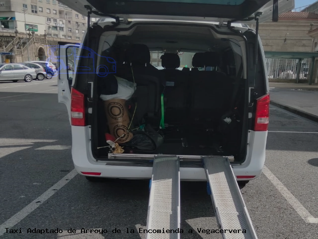 Taxi accesible de Vegacervera a Arroyo de la Encomienda
