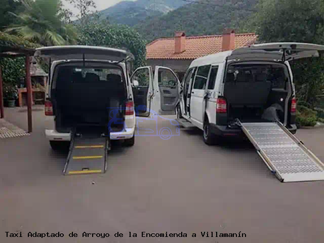 Taxi accesible de Villamanín a Arroyo de la Encomienda