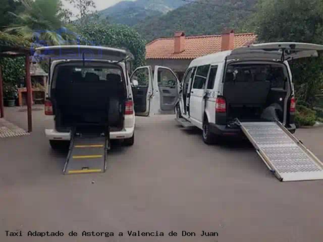 Taxi accesible de Valencia de Don Juan a Astorga