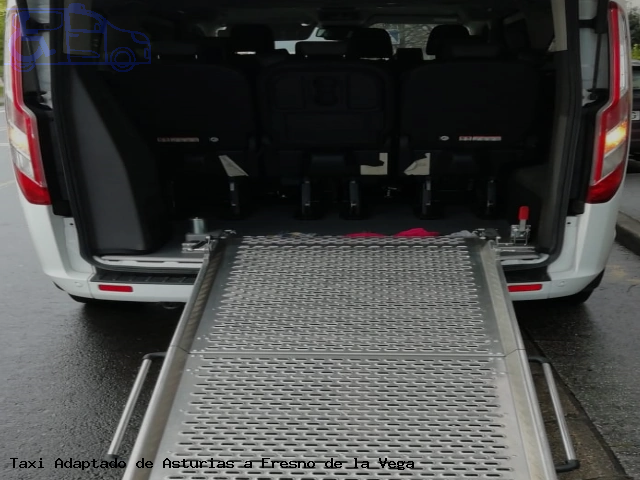 Taxi accesible de Fresno de la Vega a Asturias