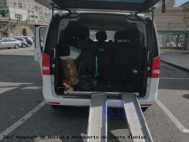 Taxi accesible de Aeropuerto de Cuatro Vientos a Avilés