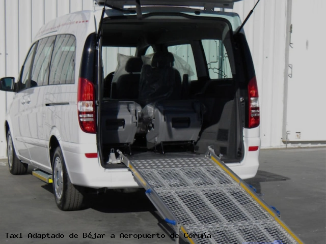 Taxi accesible de Aeropuerto de Coruña a Béjar