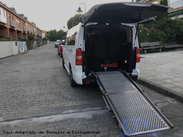 Taxi accesible de Estrasburgo a Badajoz