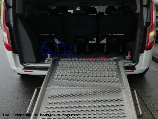 Taxi accesible de Sagunto a Badajoz