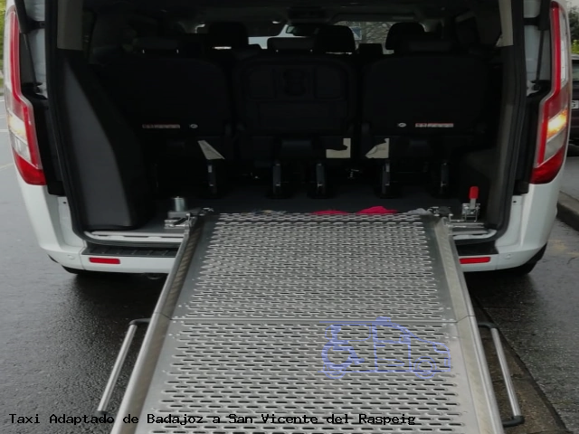Taxi accesible de San Vicente del Raspeig a Badajoz