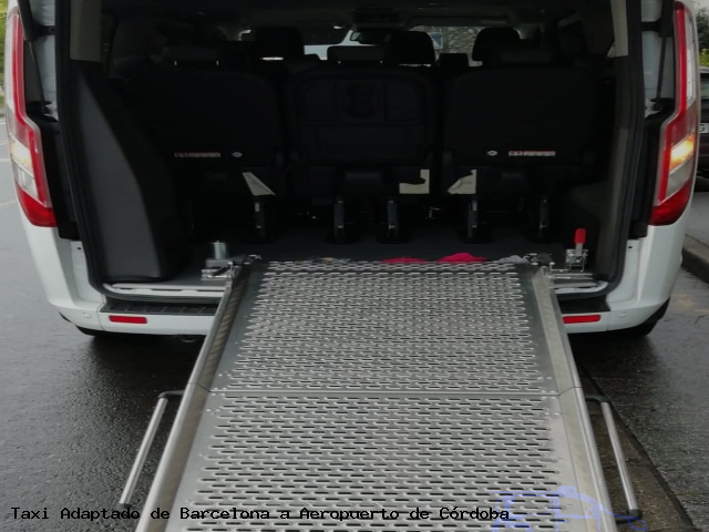 Taxi accesible de Aeropuerto de Córdoba a Barcelona